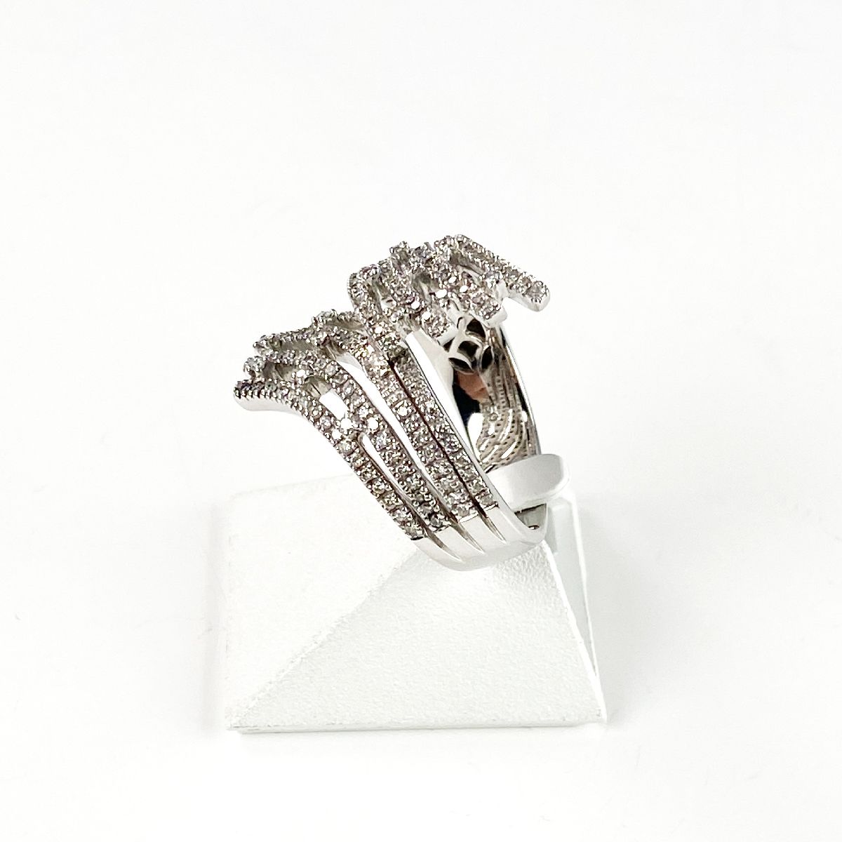 Bague d'occasion or blanc 750 diamants