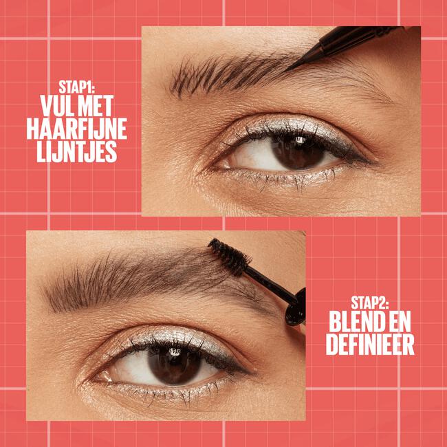 Maybelline New York BUILD A BROW Wenkbrauwpen/fixeergel 262 Black Brown
