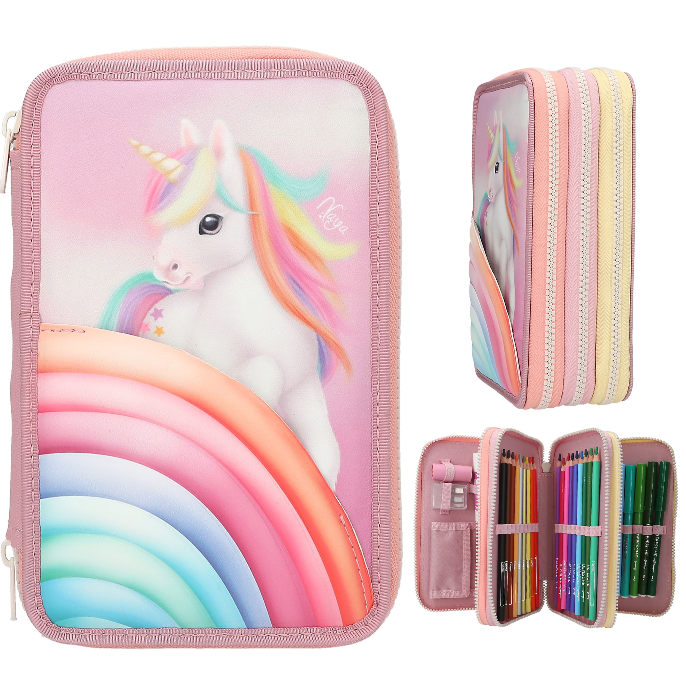 Ylvi 3-vaks etui unicorn
