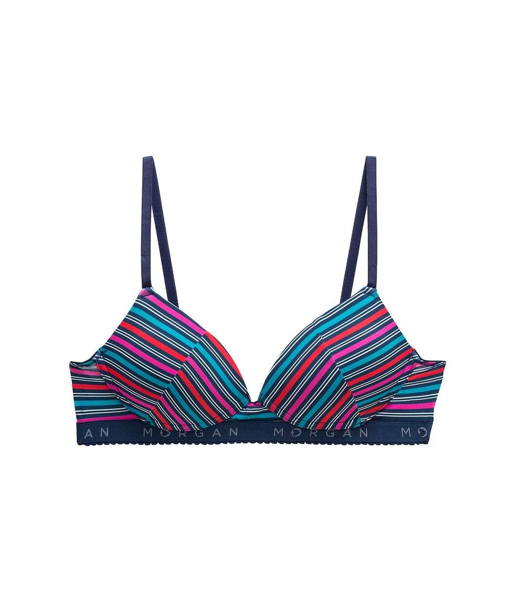 Soutien-gorge coques souples en microfibre bleu Gaby