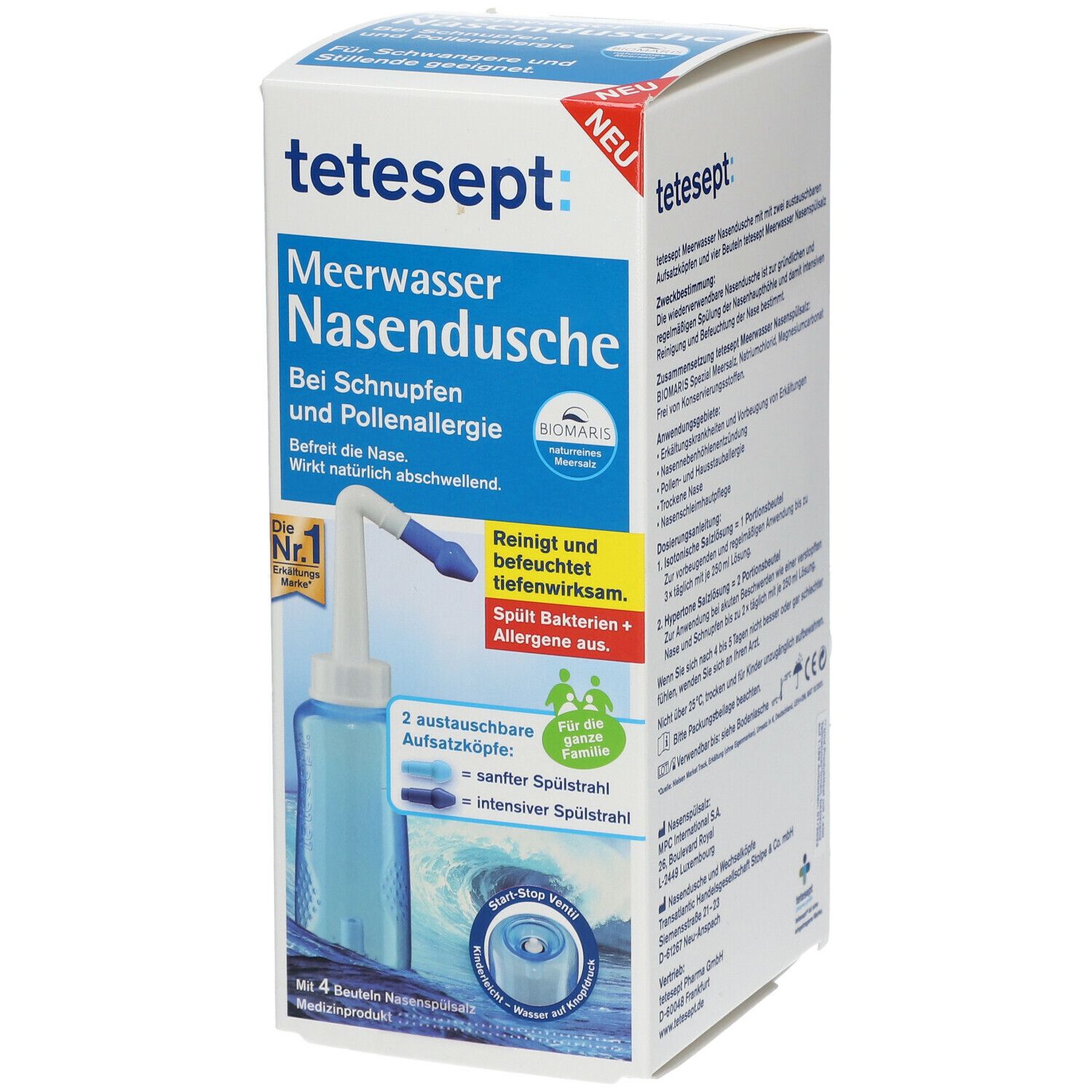 tetesept® Meerwasser Nasendusche