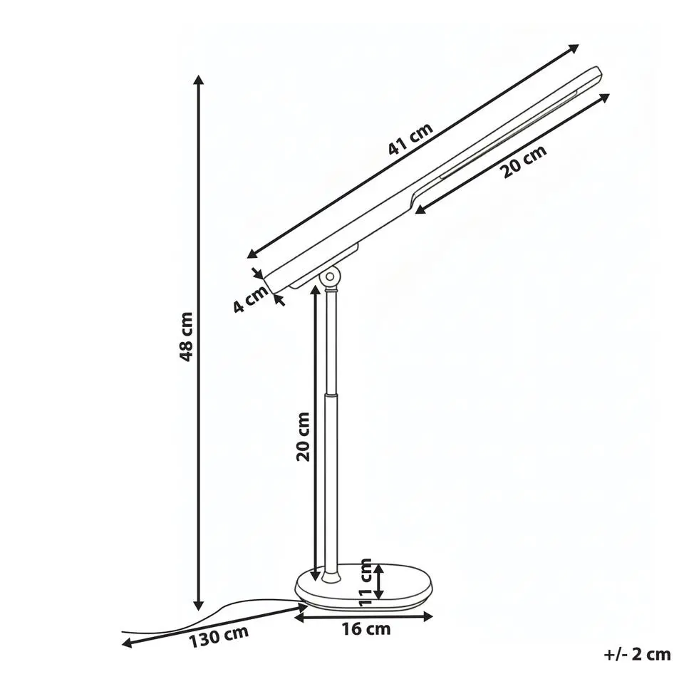 TUCANA - Bureaulamp LED - Wit - Synthetisch materiaal