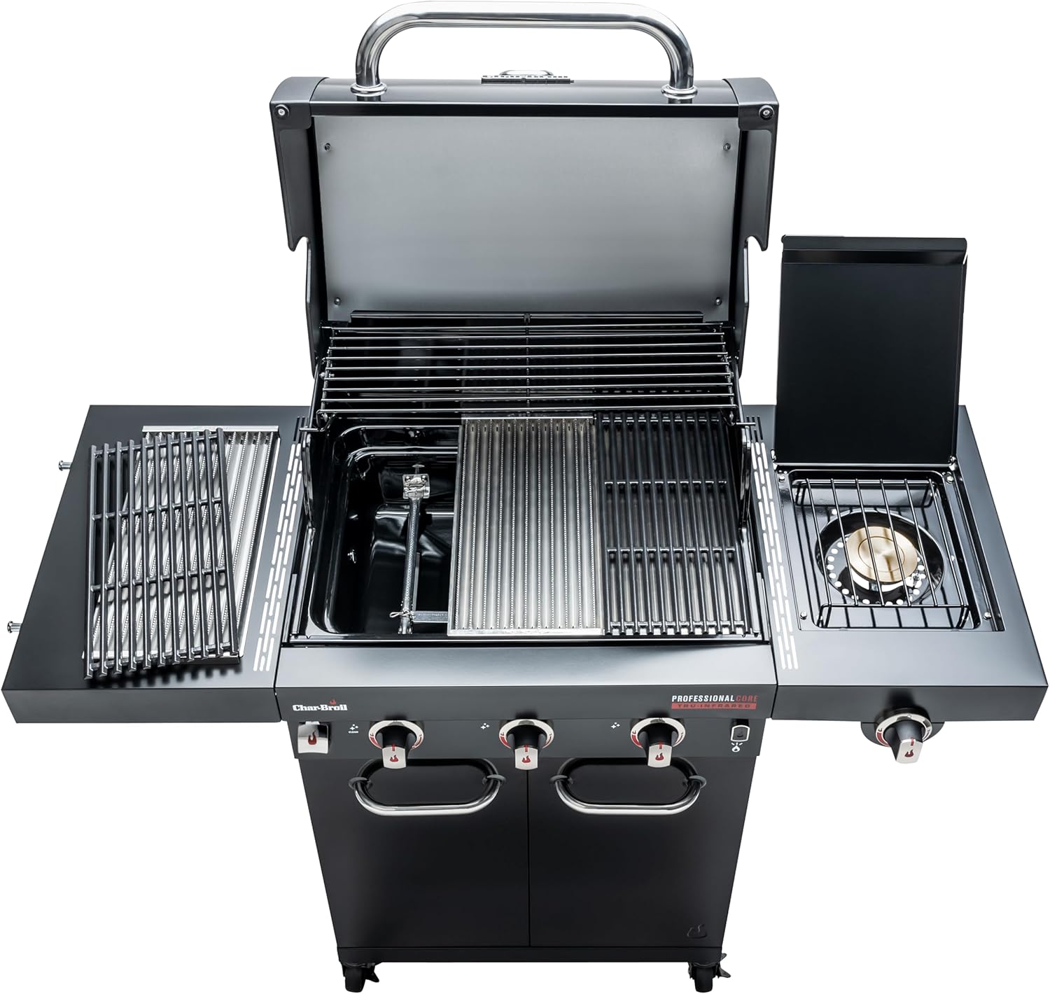Char-Broil Gasgrill Professional CORE B 3 + Seitenbrenner + TRU-Infrared™ Technology + LED-Drehknöpfe #140918