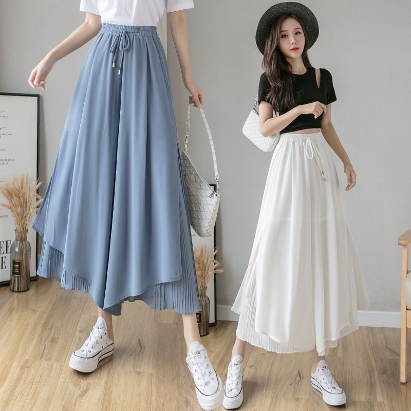 Happo - Chiffon Culottes met hoge taille