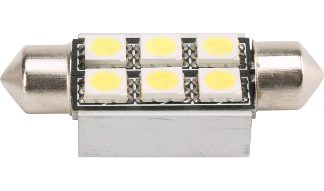 Pinolpære 39mm med 6 LED Canbus IC