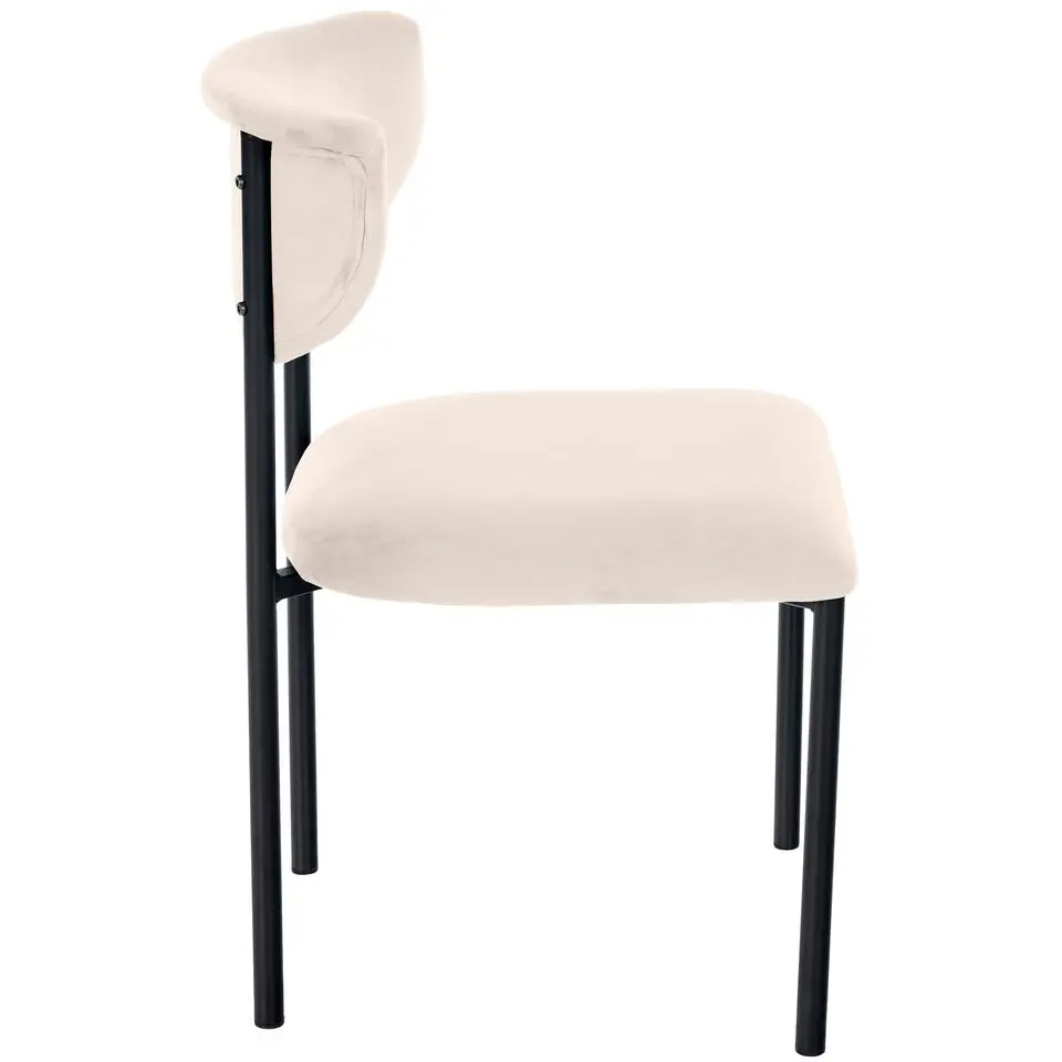CLP Eetkamerstoel Gambell Fluweel - creme