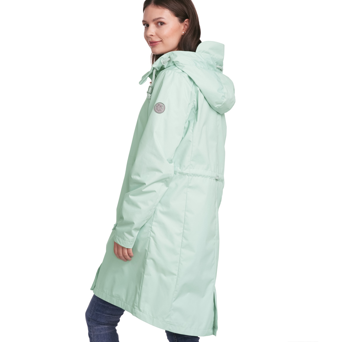 Gina Damen Parka in Unifarben salbei