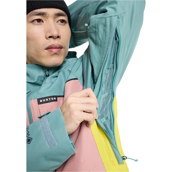 Veste snowboard BURTON M GORE PILLWLN JK ROCK LICHEN/POWDER BLUSH/SULFUR