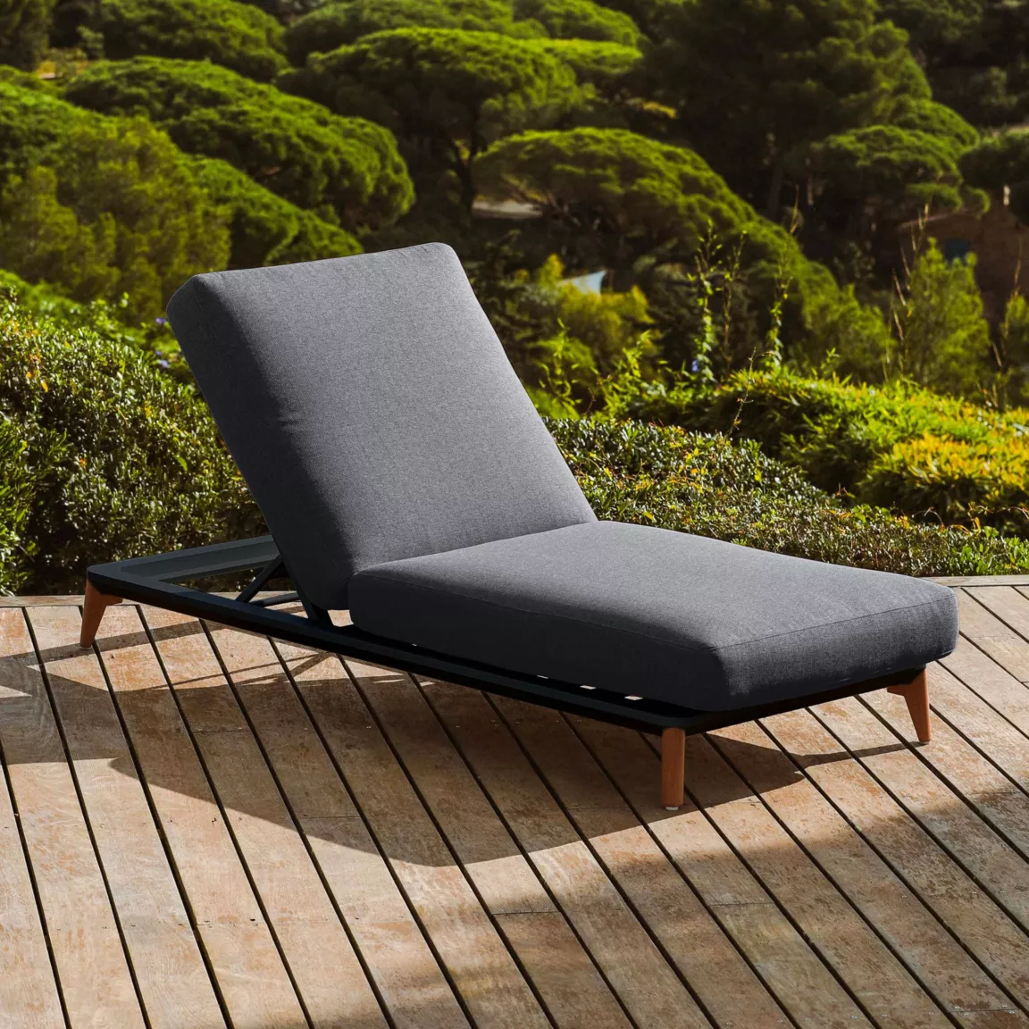 Transat en aluminium Monte Carlo Gris anthracite