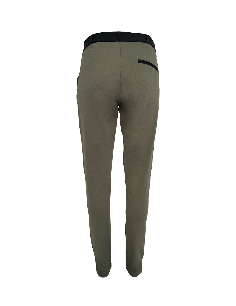 HBT BASICS ESSENTIELS | CHRISTINA PANTALON FEMME CHINÉ KAKI/MORDORÉ