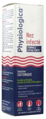 Physiologica Solution Isotonique Nez Infecté Formule Extra Forte Spray 20 ml
