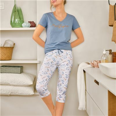 Pyjama femme motif coquillages - DODO HOMEWEAR