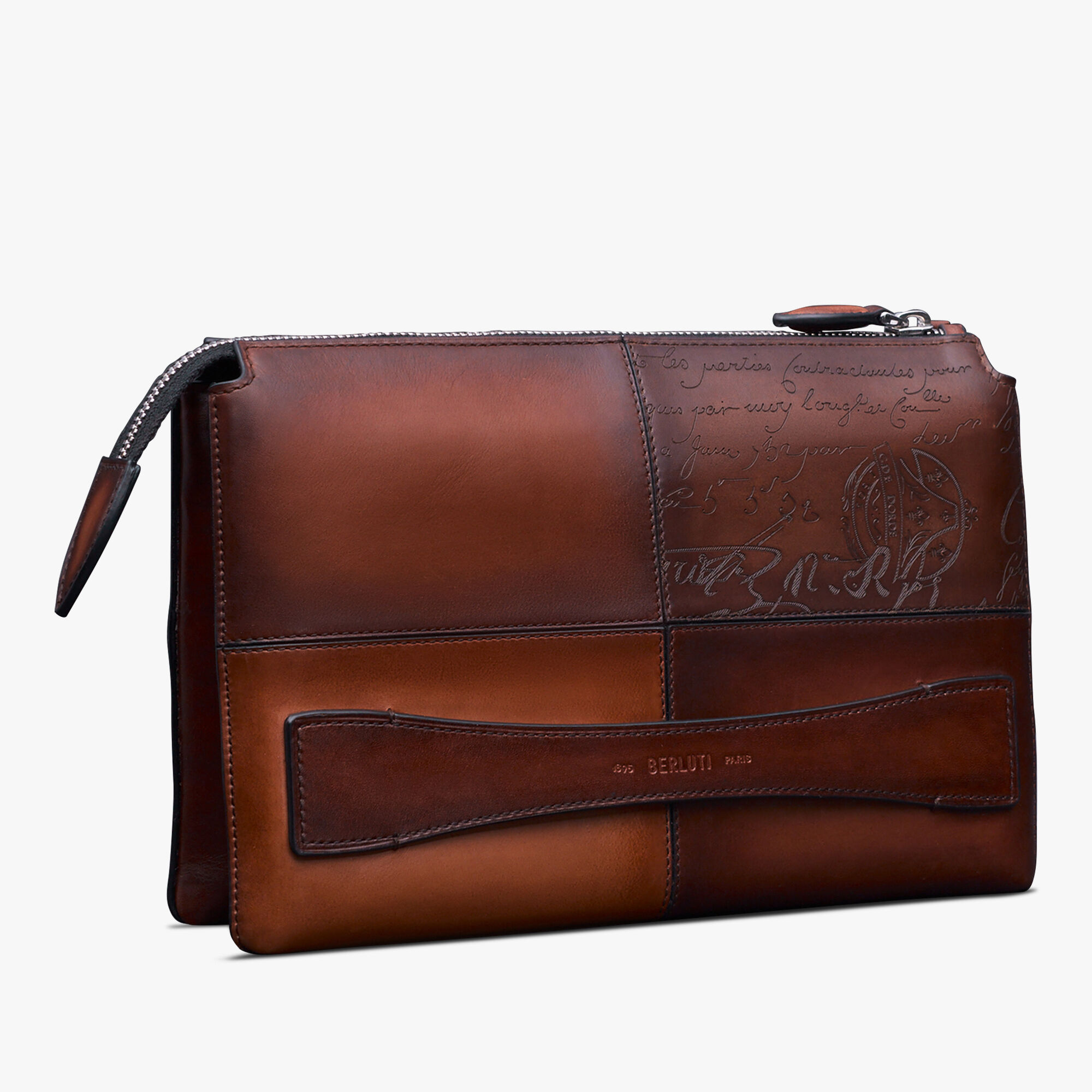 Pochette Tersio En Cuir Scritto