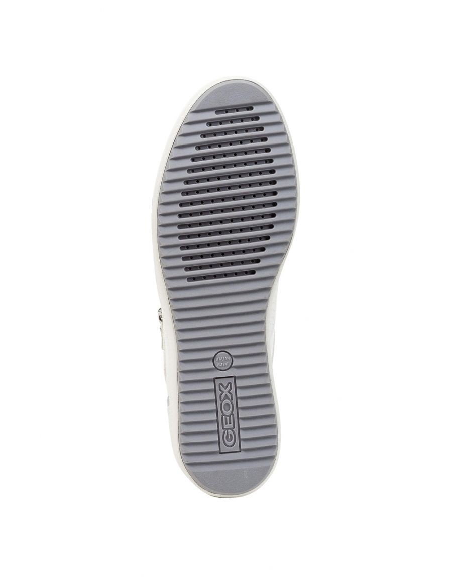 Baskets blanc zip latéral
