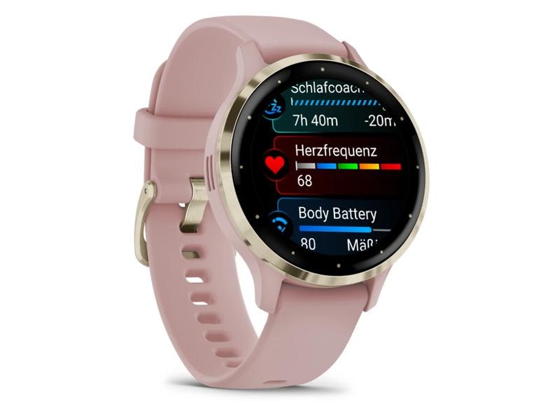 GARMIN Sportuhr Venu 3S Dust Rose / Softgold Smartwatch