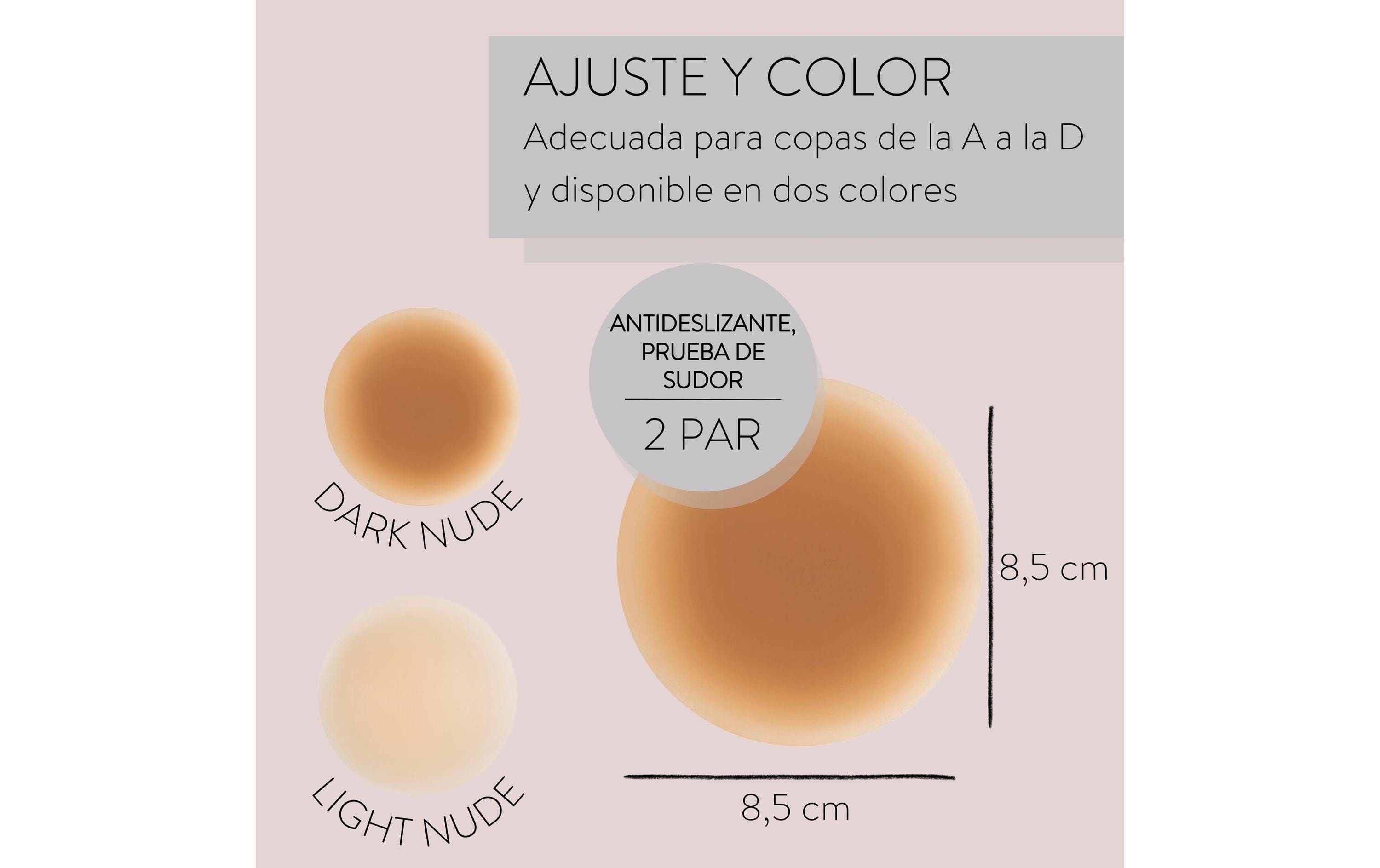 Silikon Nippel Pads dunkles nude 2 StückUnsichtbarer Halt für jedes Outfit