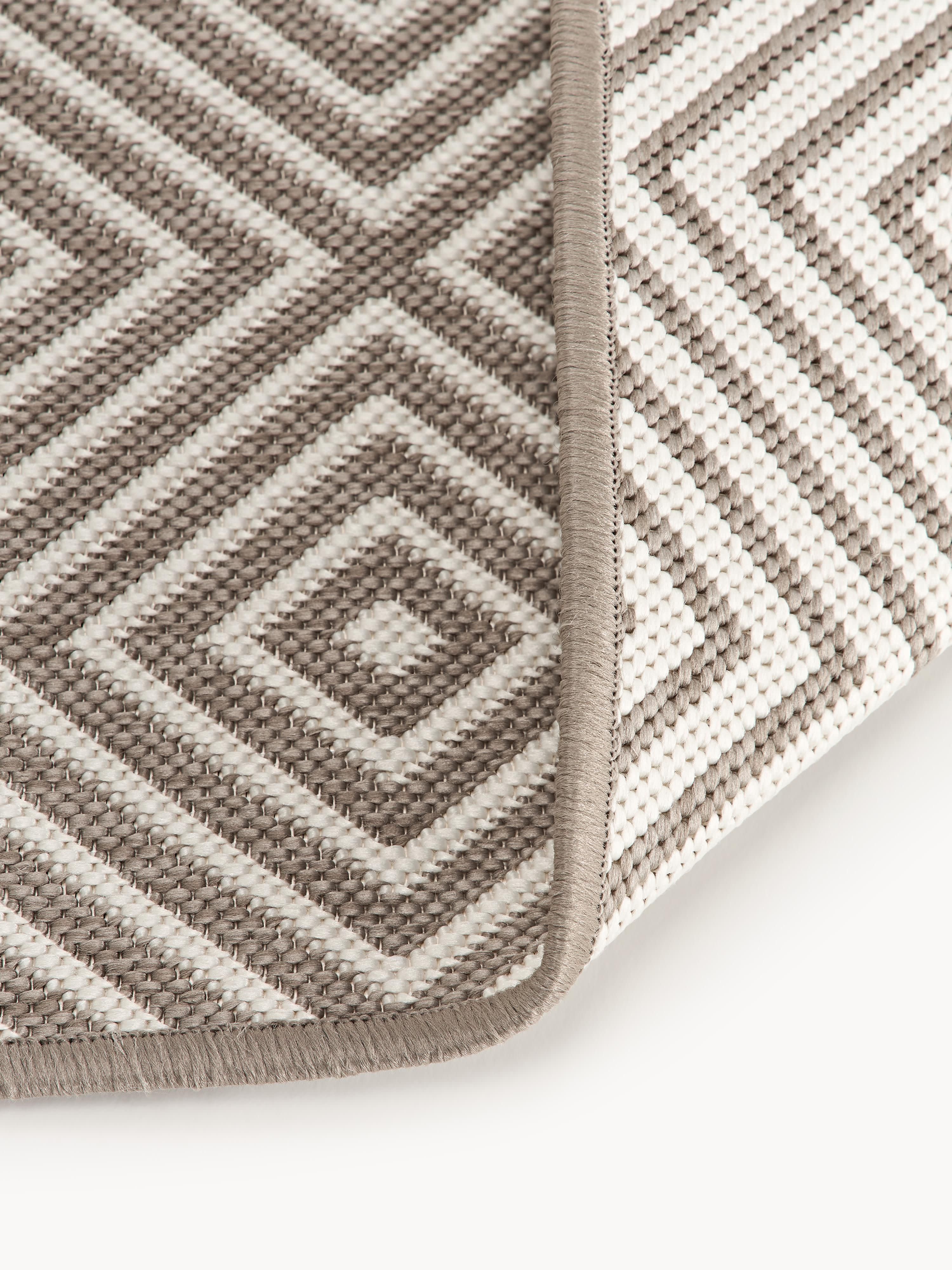 Outdoor dubbelzijdig vloerkleed Reddy met ruitjesmotief