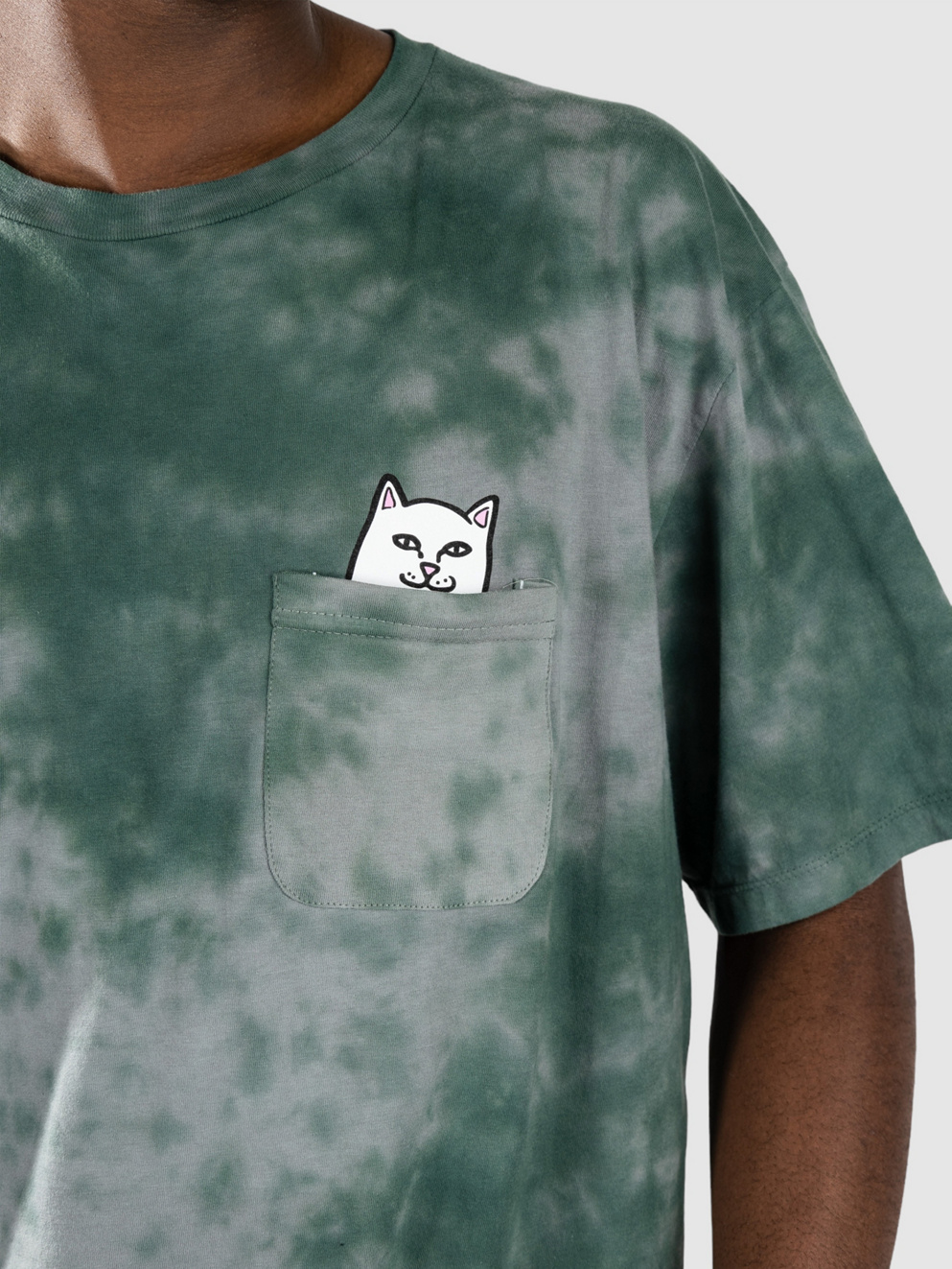 RIPNDIP Lord Nermal Pocket T-Shirt green lightning wash