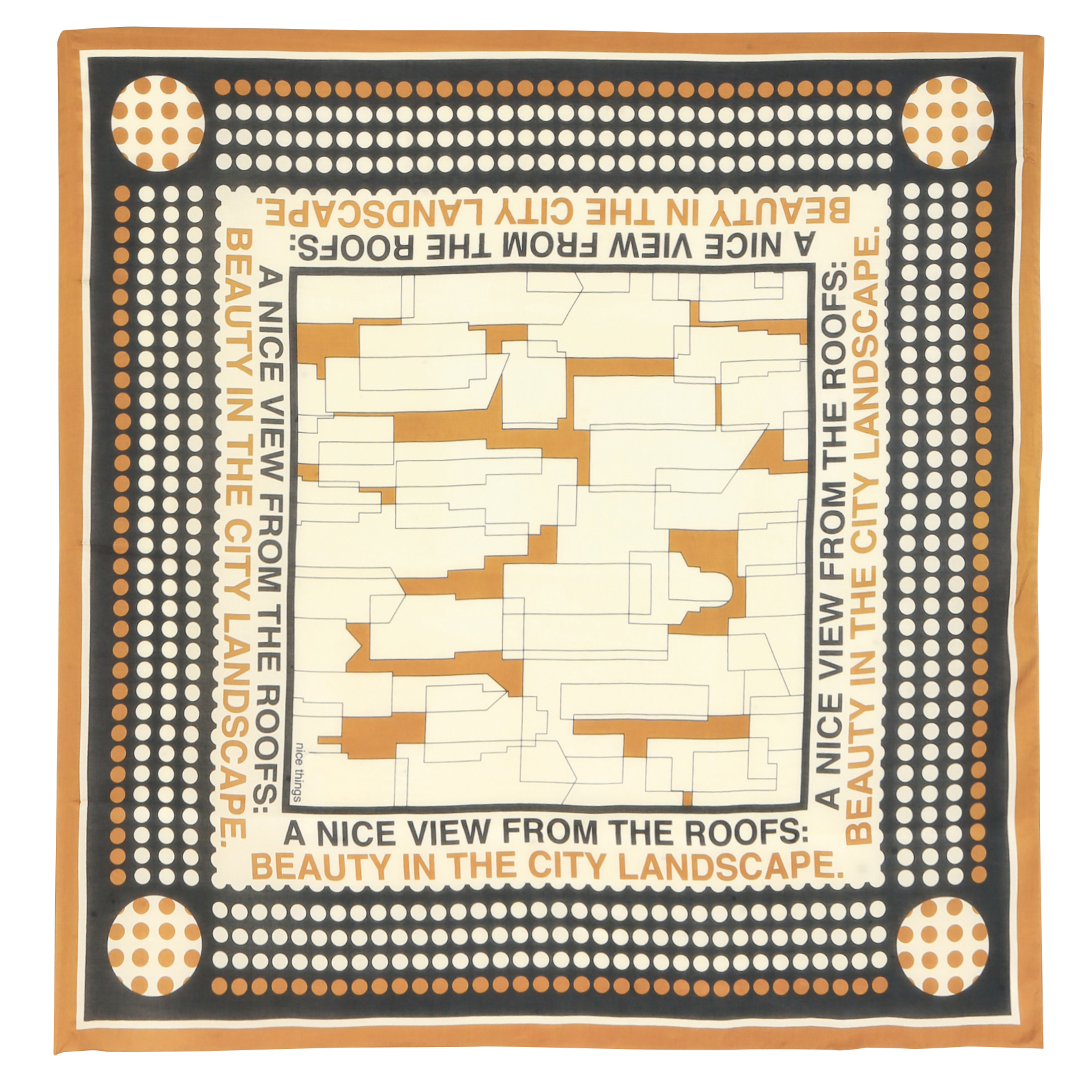 Foulard imprimé | Noir