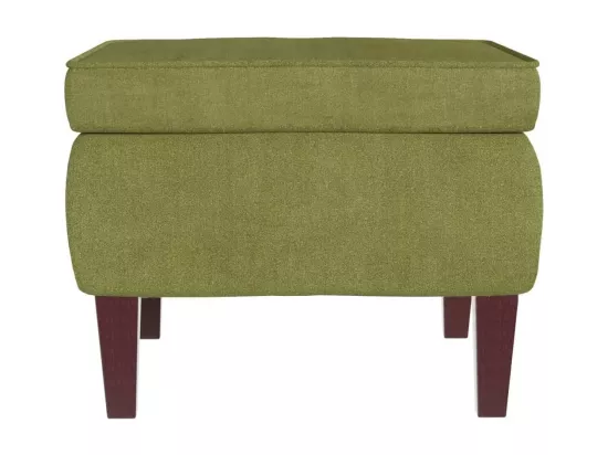 Chaise à bascule avec pieds en bois et tabouret Vert clair