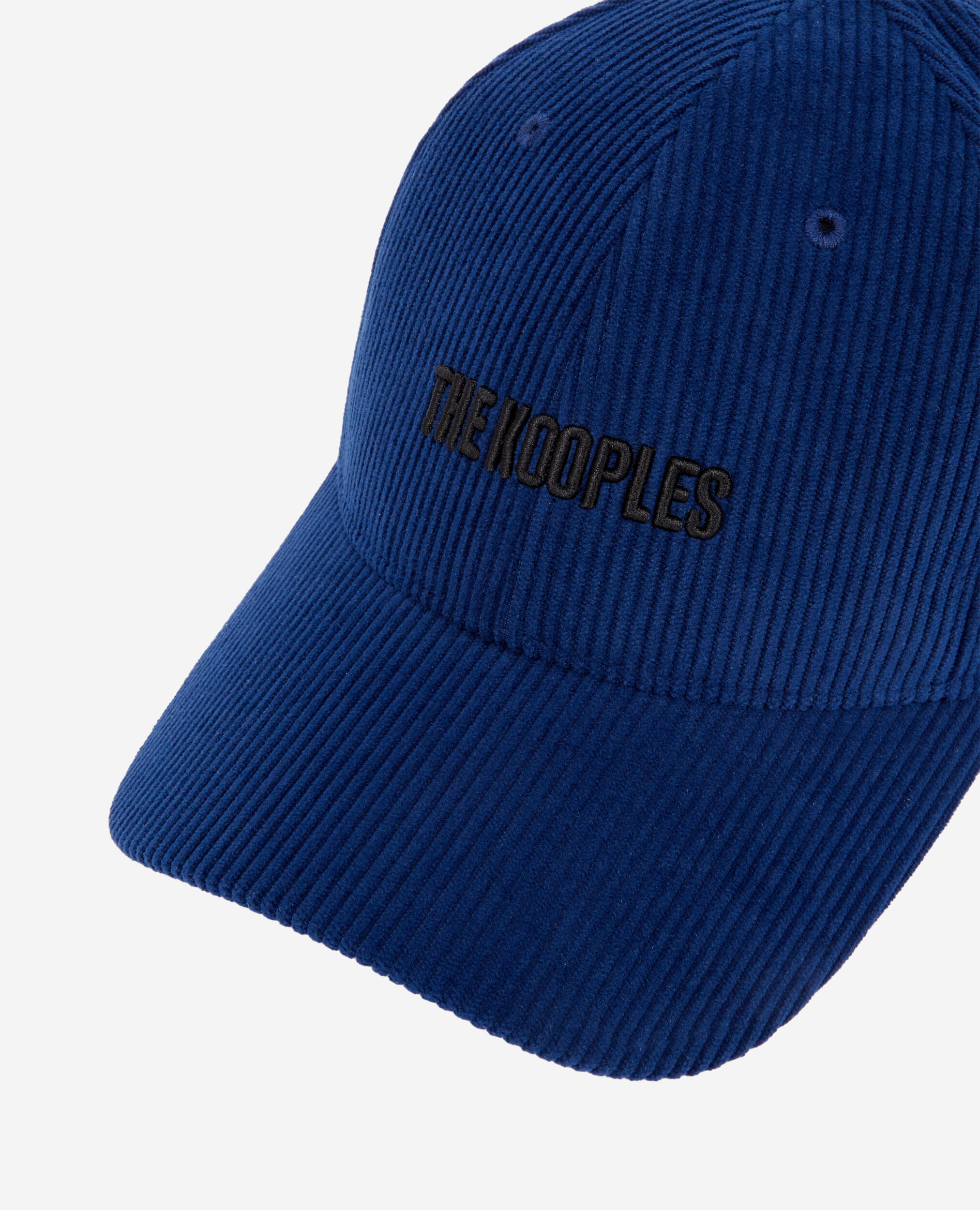 Casquette bleue en velours côtelé