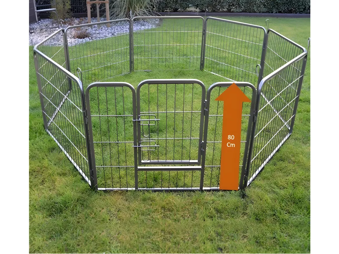 Parc enclos pour chiens grillage cage clôture intérieur et extérieur Hauteur 80cm modèle Dog run « M 481 »