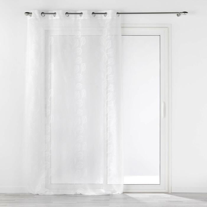 PANNEAU OEILLETS 140X240CM BRODE EDENIA BLANC