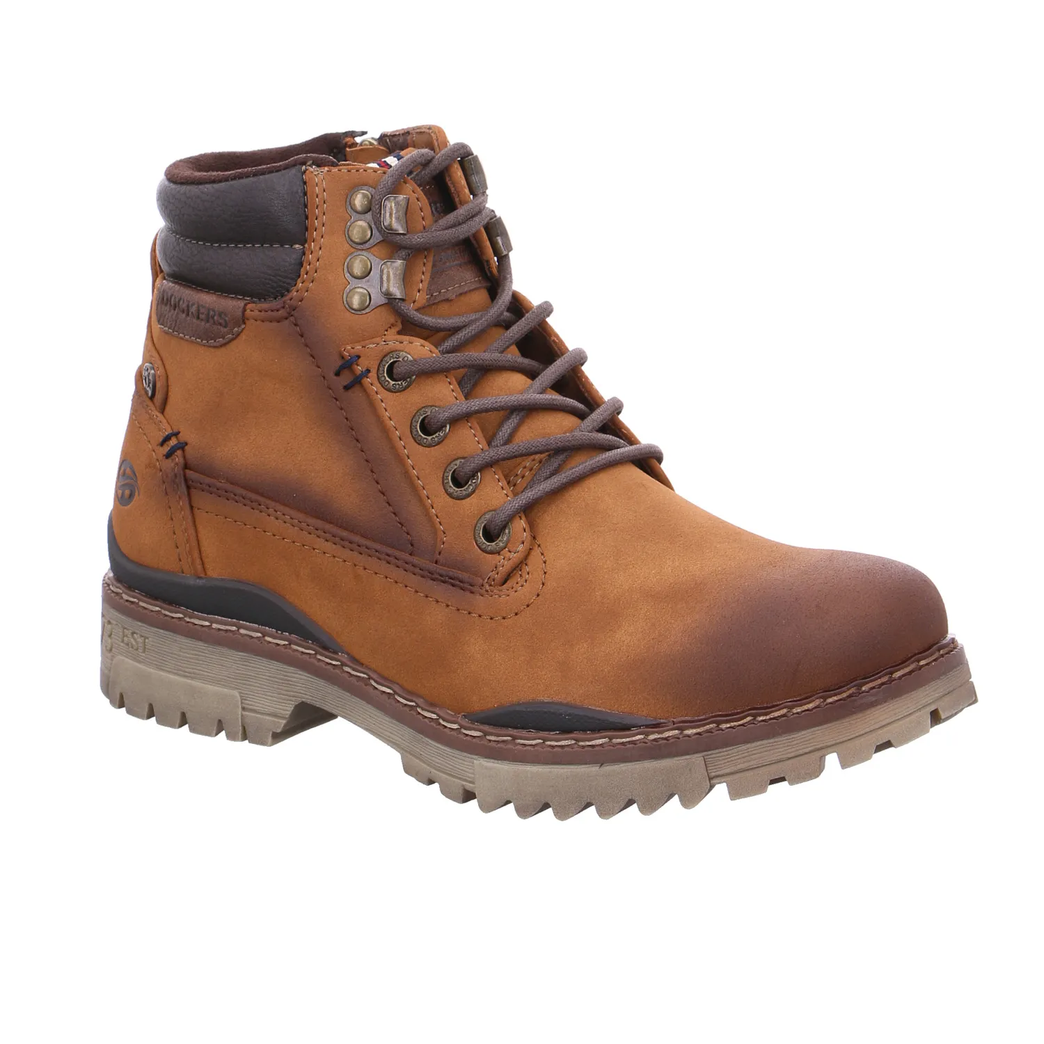 DOCKERS Winter-Boots Cognac Lederimitat