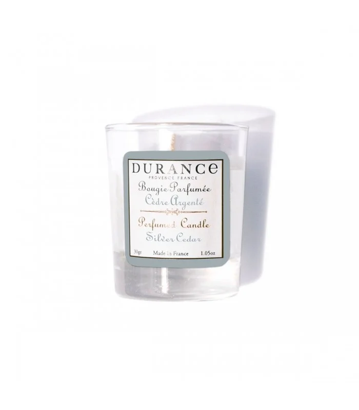 Mini Bougie Parfumée Cèdre Argentée 30 gr