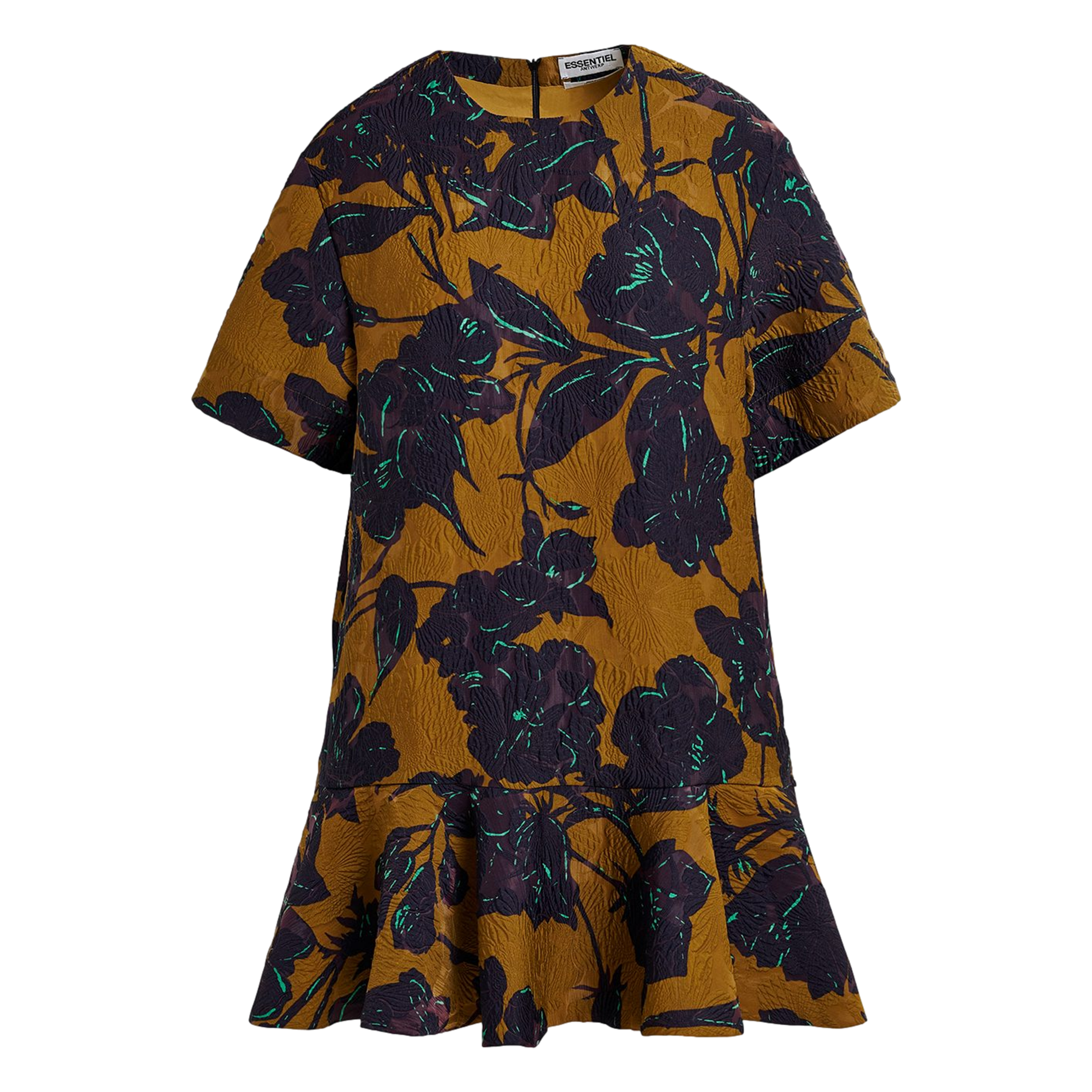 GALLOWS - Robe courte col rond imprimée | Marron