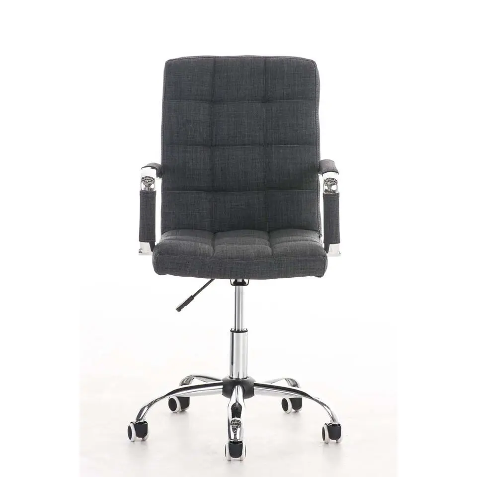 CLP Bureaustoel Deli V2 chroom Frame - Stof - grijs