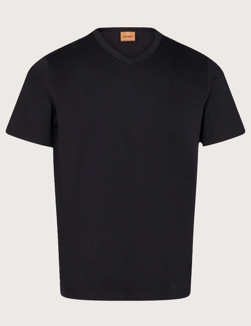 MOS MOSH T-SHIRT COL V PERRY CRUNCH NOIR