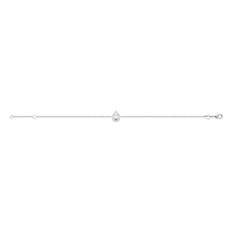 Bracelet Femme - Argent 925 - Oxyde de zirconium - Longueur : 18 cm