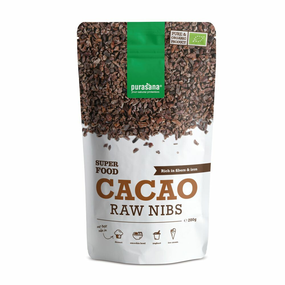 Purasana Superfood Cacaokernen Bio200 gr