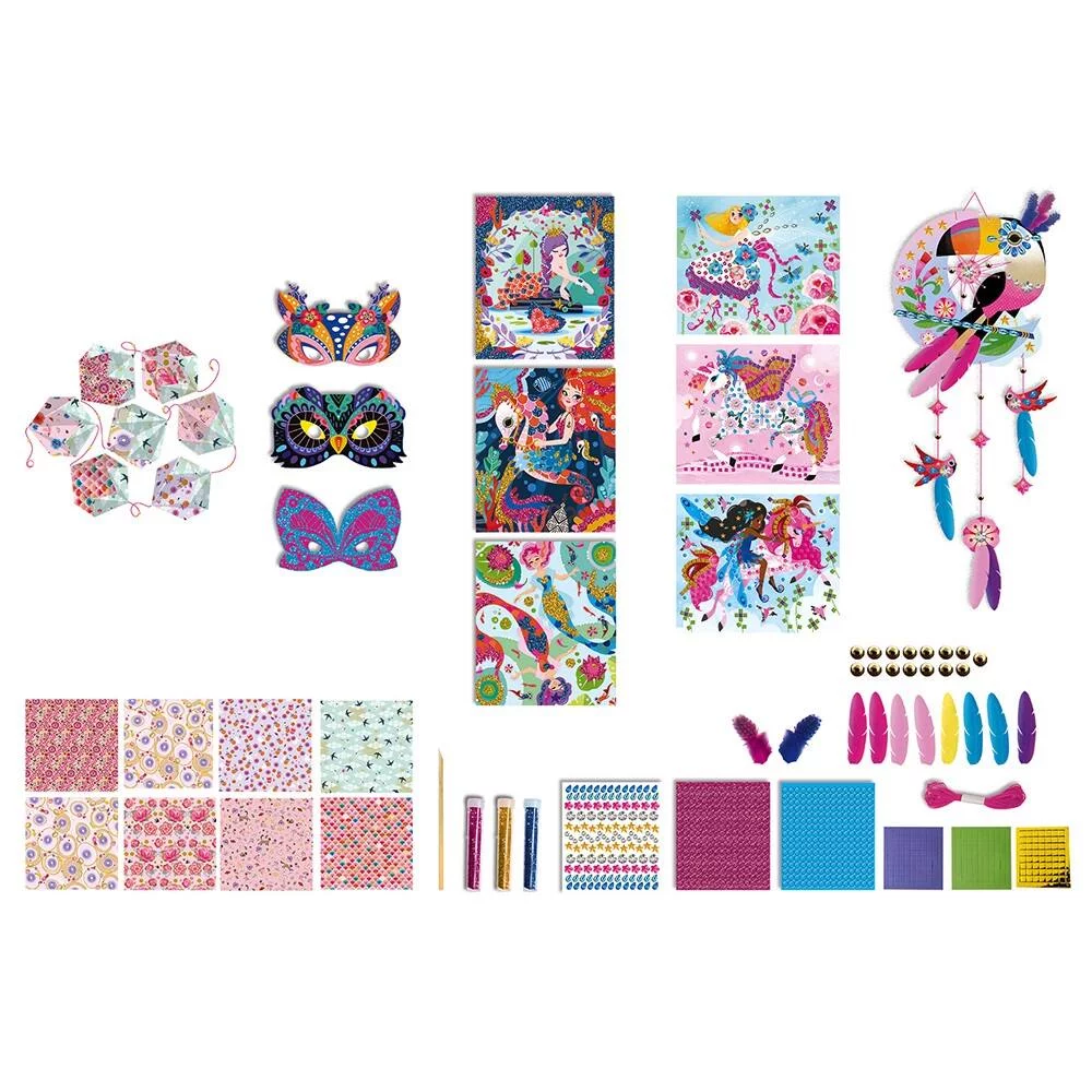 KIT CREATIF - COFFRET MULTI-ACTIVITES 11 DECOS GIRLY