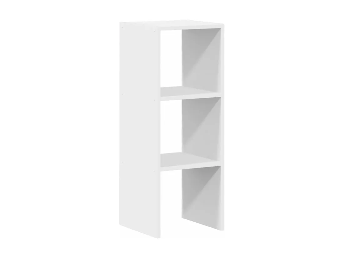Bibliothèque empilable blanc 30x30x80 cm bois d'ingénierie