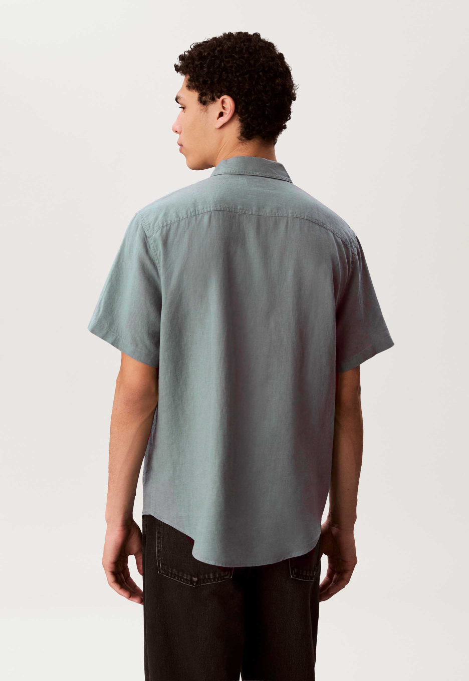 Calvin Klein Solid Casual Linen Overhemd