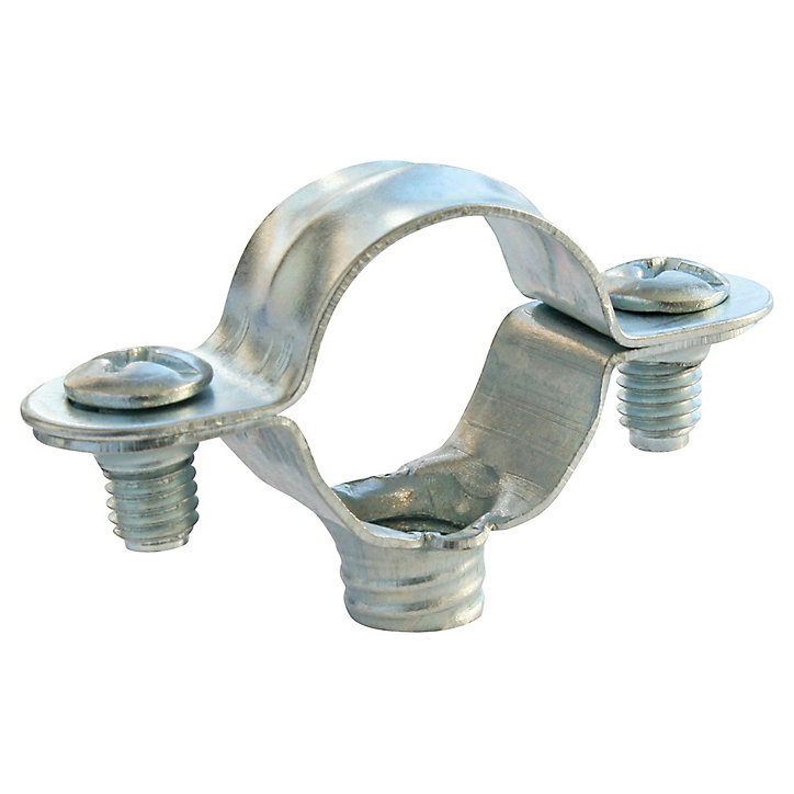 Collier de fixation simple pour tube cuivre Ø10 mm, lot de 2