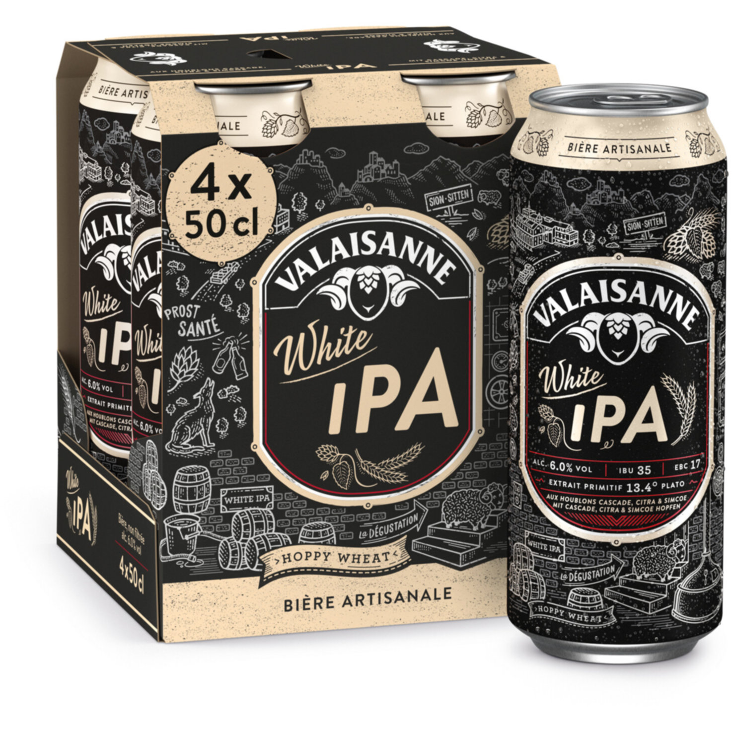 Valaisanne White IPA Bier 4x50cl -200cl