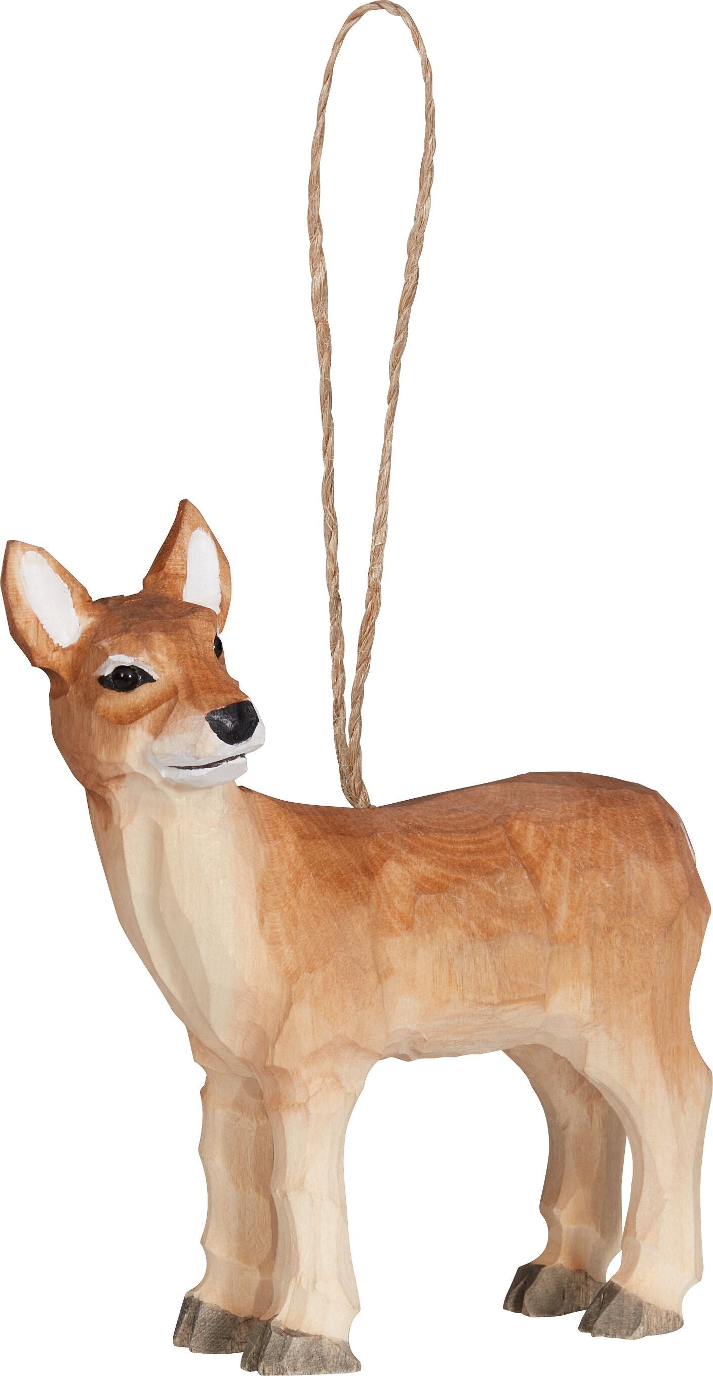 BAMBI Holzfigur - Hellbraun / B: 3.0 cm x T: 9.0 cm x H: 11.0 cm