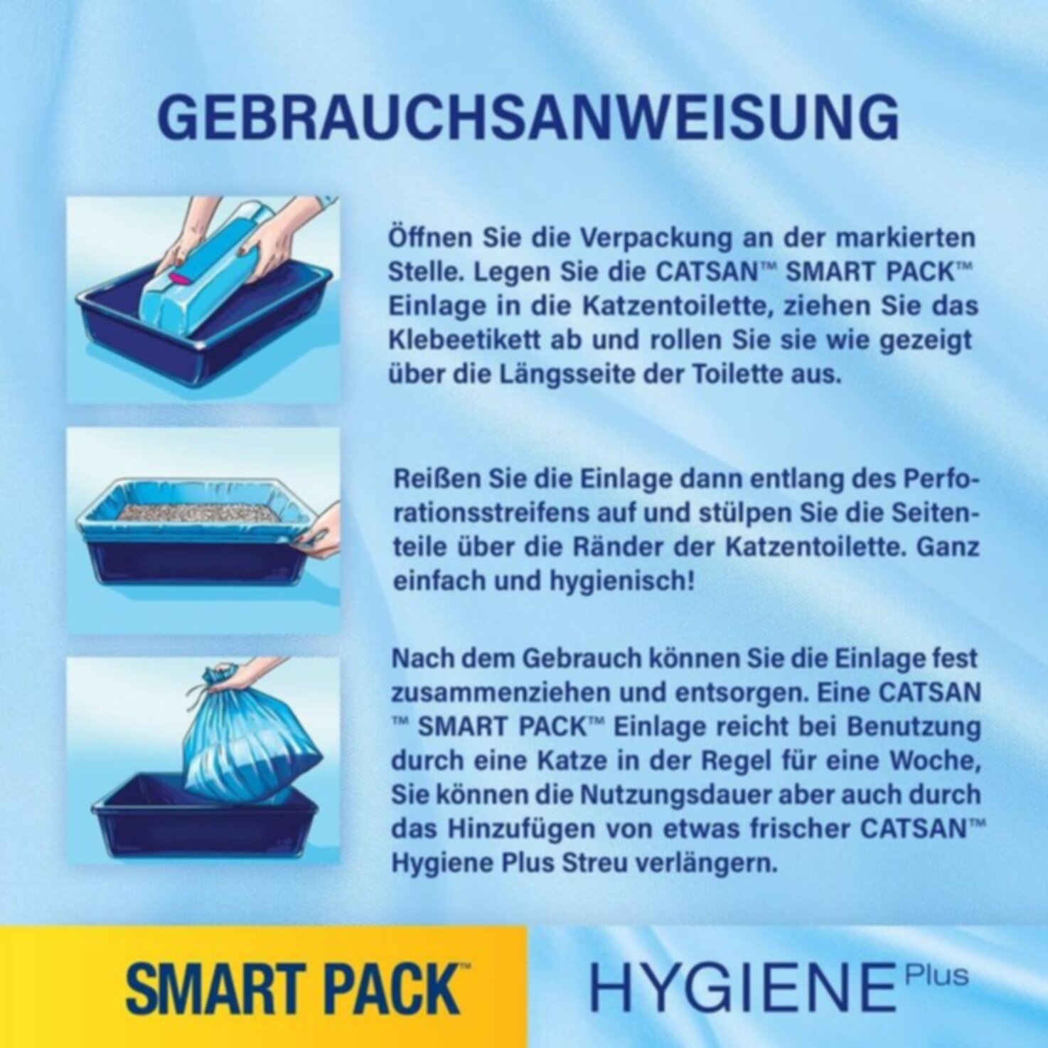 Catsan Hygiene Plus Smart Pack nicht klumpend 2 Stück