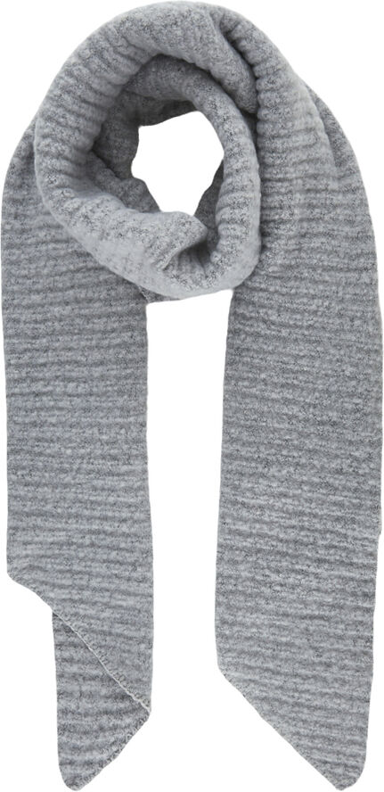 Pieces PCPYRON STRUCTURED LONG SCARF NOOS Grå