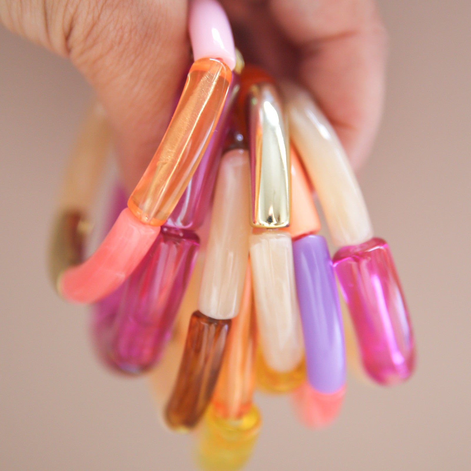 Armband Tube Susi pink lila orange rosa