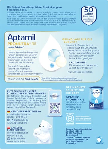 Apatmil Pronutra Pre Anfangsmilch Vorratspack