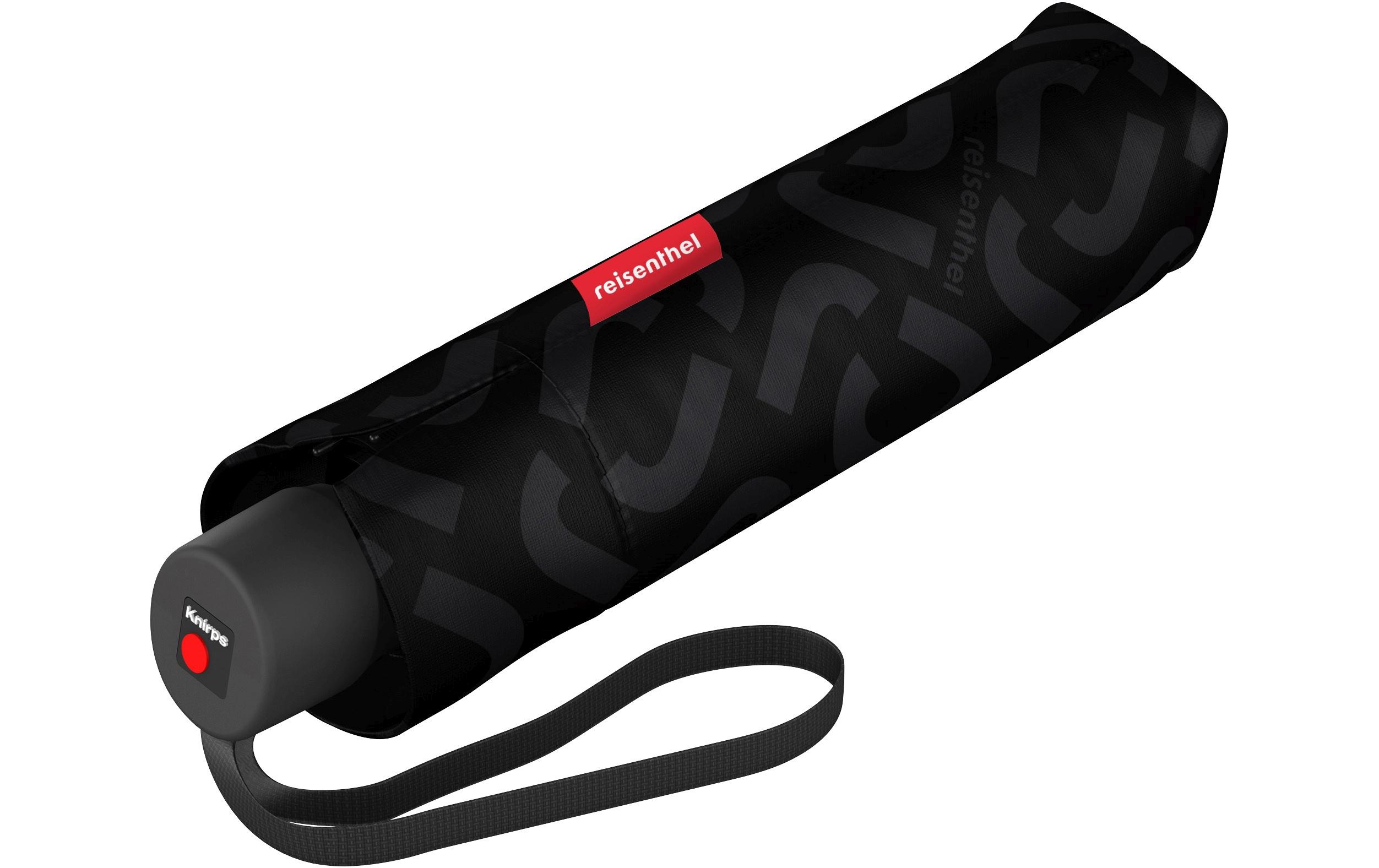 Schirm Pocket Classic Signature Black Hot PrintRegenschirm aus recyceltem PET