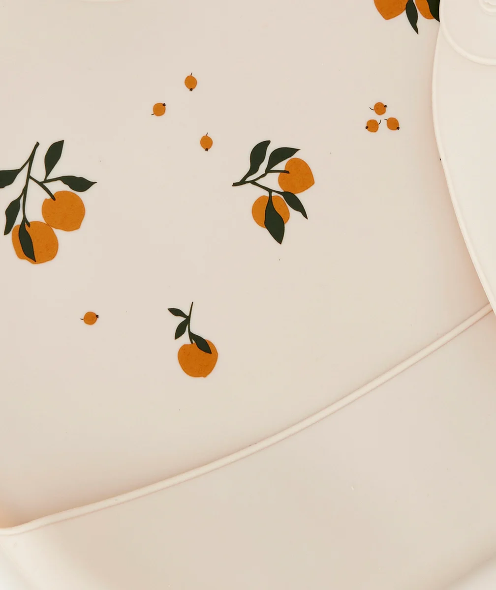 LIEWOODLOT DE 2 BAVOIRS TILDA EN SILICONE BEIGE AVEC MOTIF PÊCHE