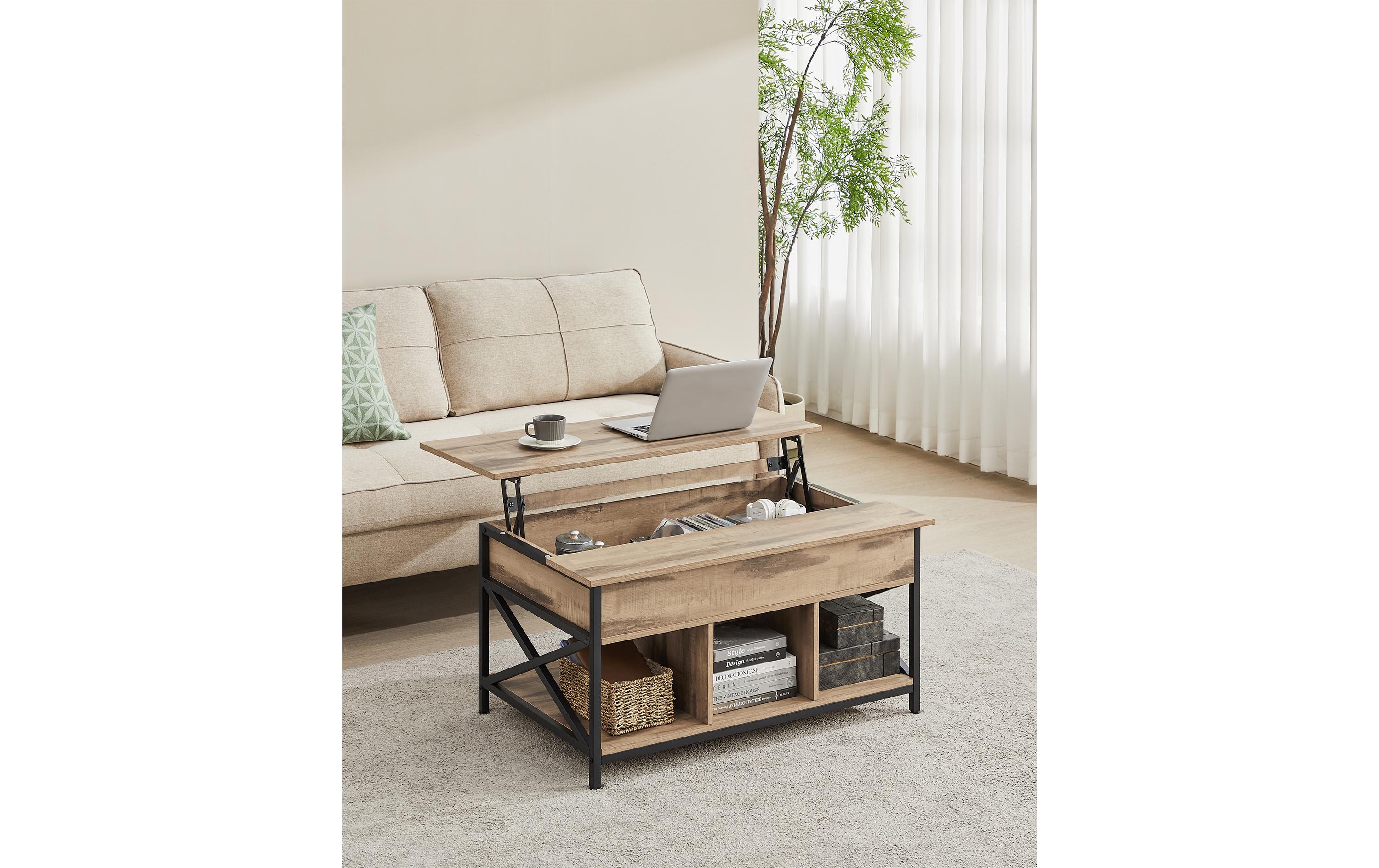 Couchtisch 100 x 48 cm/62 cm, Braun<br>Wohnzimmertisch