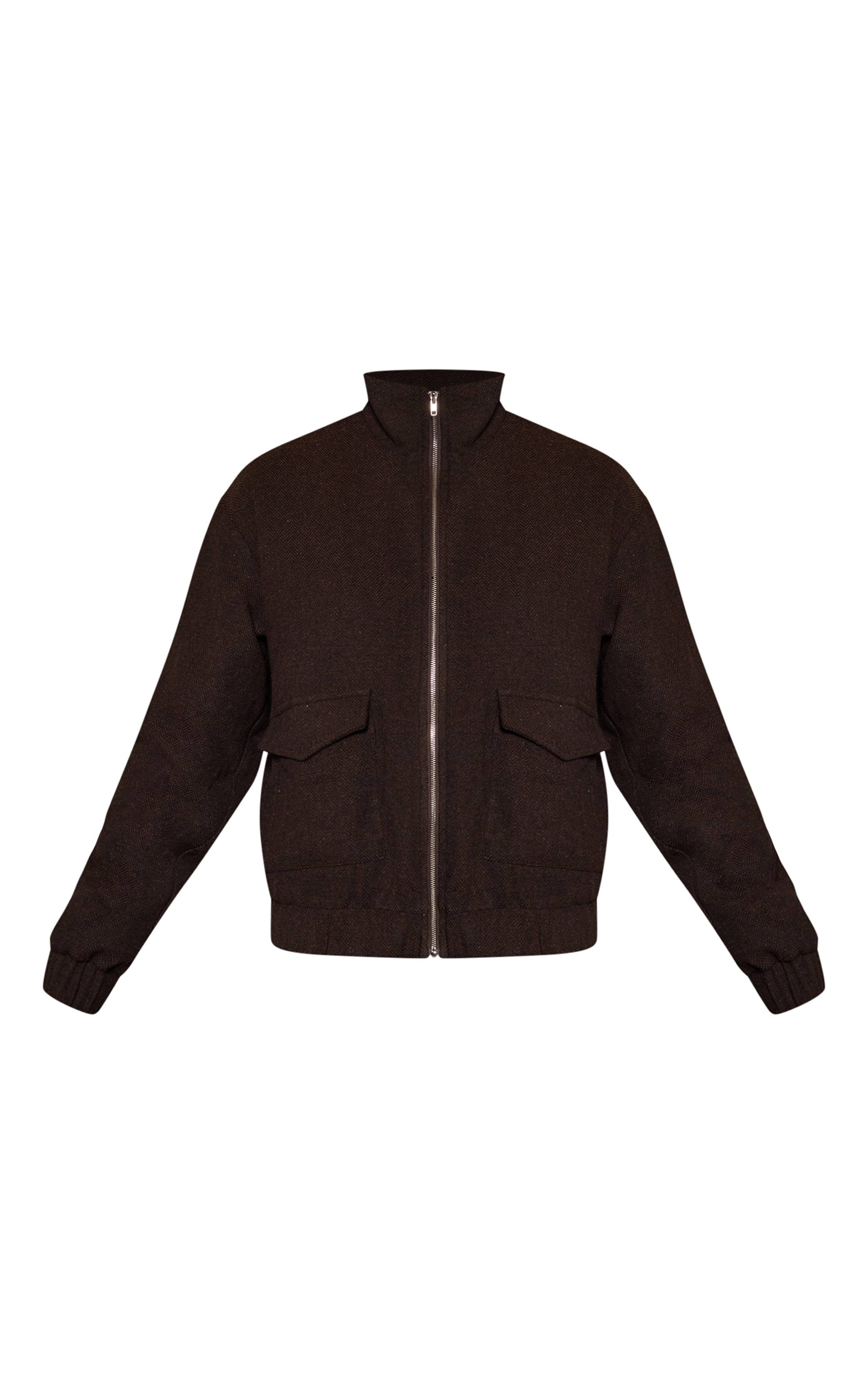 Brown Veste À Détail De Patte Tartan