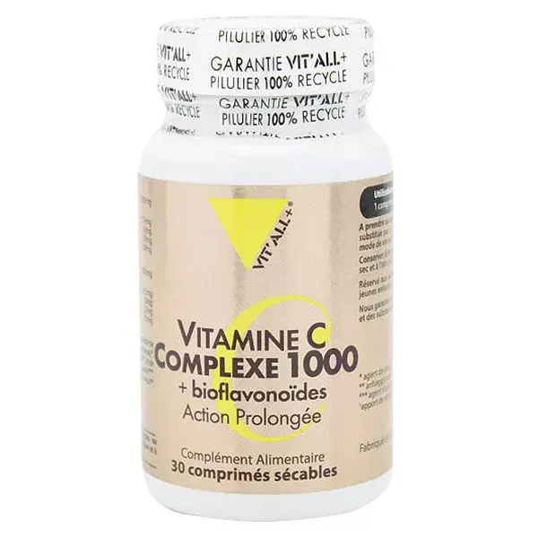 Vit'all+ Complexo de Vitamina C 1000 - 30 comprimidos sulcados