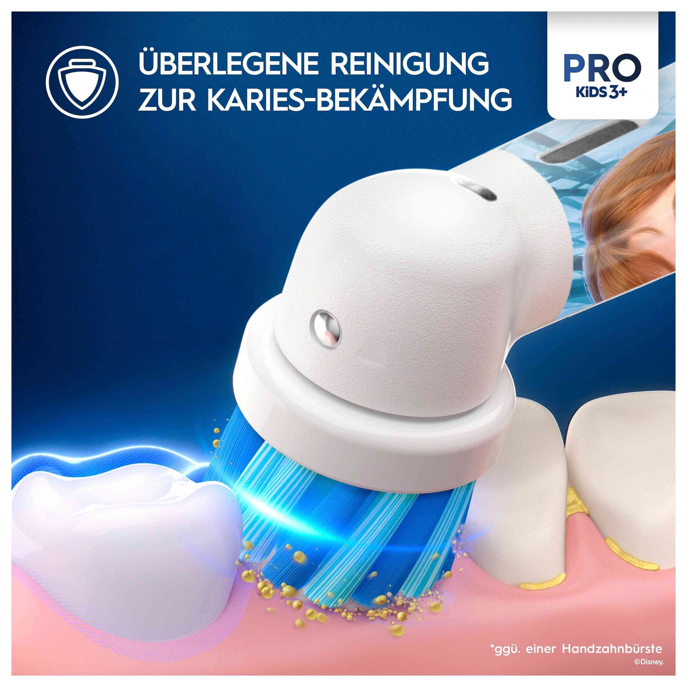 Oral-B Elektrische Zahnbürste »Pro Kids Frozen« 1 Stk. Aufsteckbürsten für Kinder ab 3 Jahren